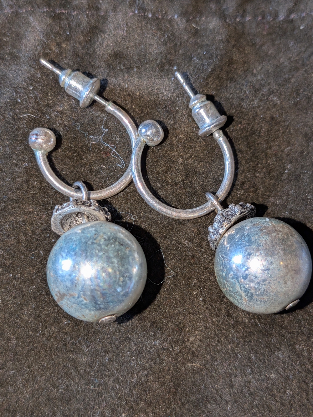 925 Sterling Silver Minimalist Ball Drop Earrings from InahurJewels